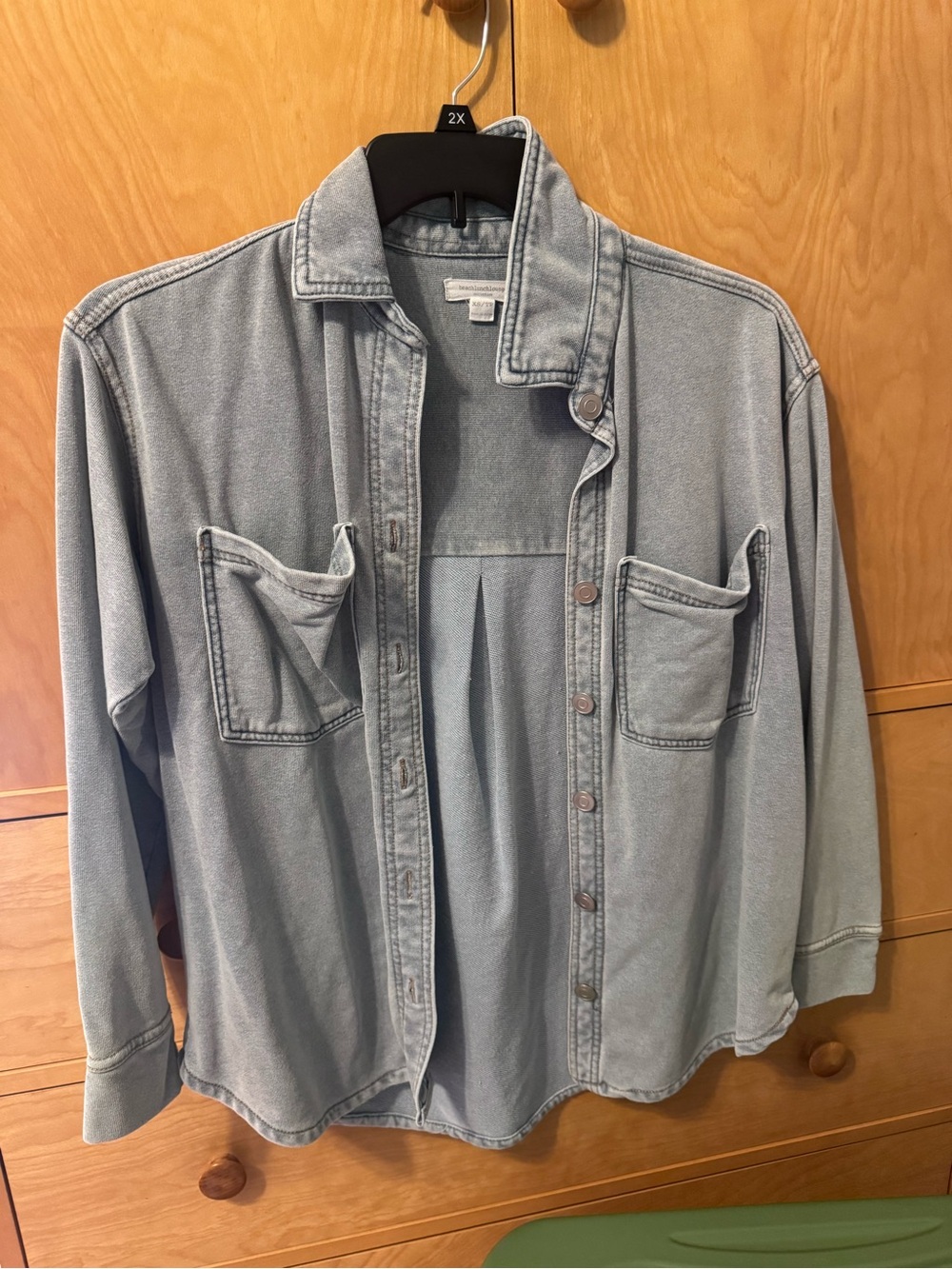 beachlunchlounge Light Blue Denim Button-Down Shirt